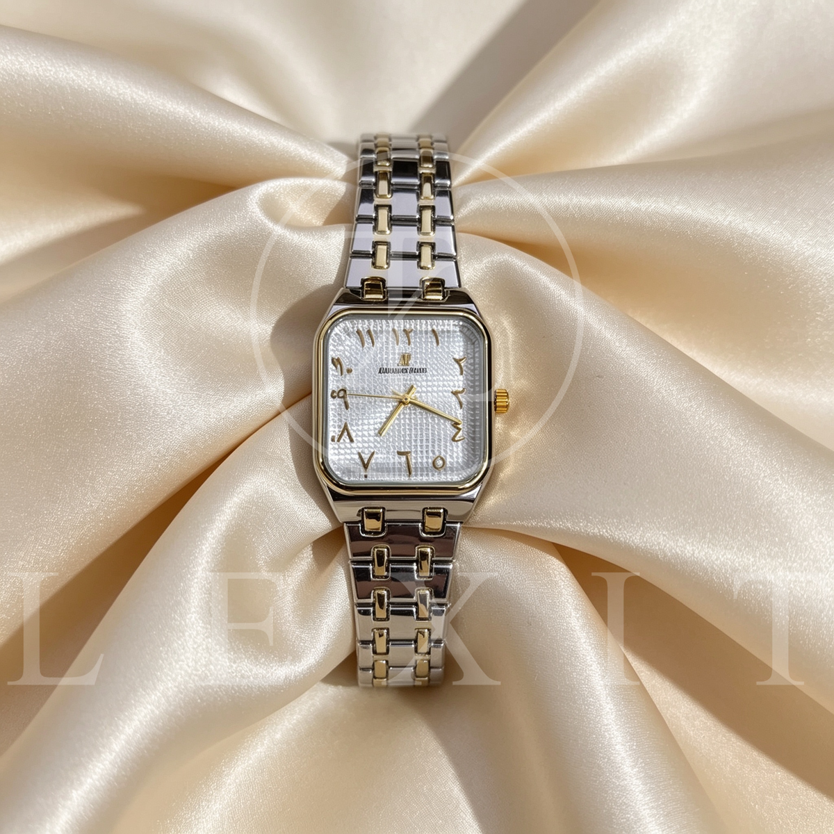 Royale Heritage Two-Tone Square Watch with Arabic Dial