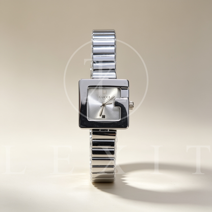 Lexit Mirage Silver Open-Frame Square Watch
